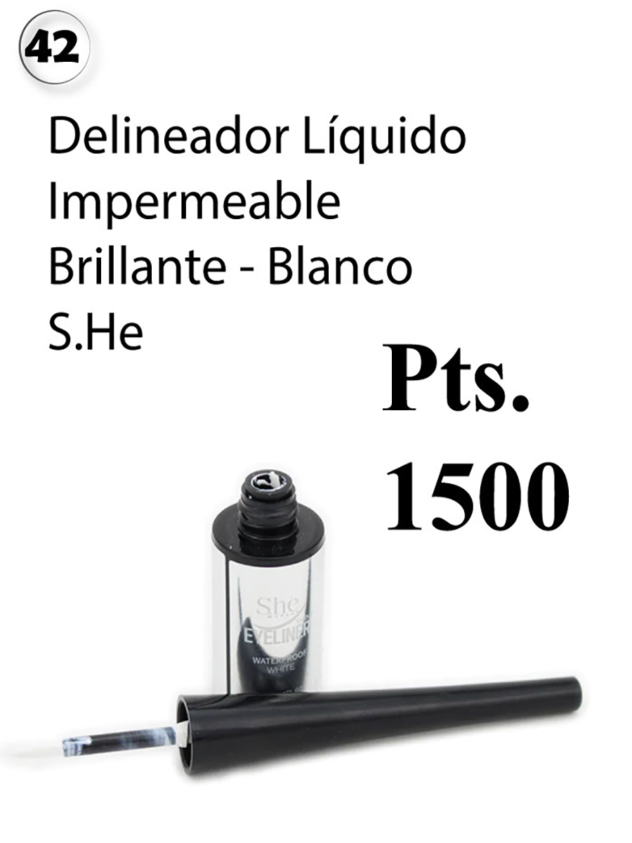Delineador Líquido Impermeable  Brillante - Blanco S.He